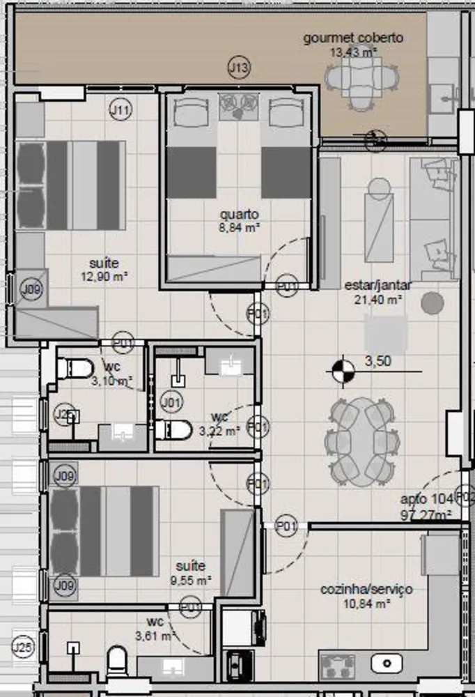 Apartamento, 2 quartos, 78 m² - Foto 6