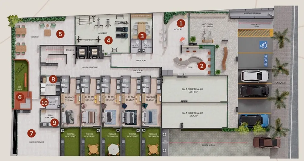 Apartamento, 1 quarto, 53 m² - Foto 12