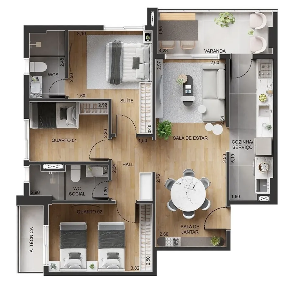 Apartamento, 3 quartos, 82 m² - Foto 12