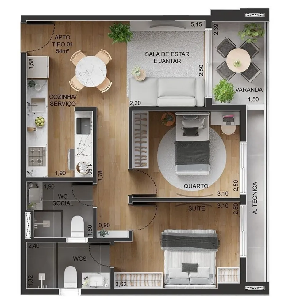 Apartamento, 3 quartos, 82 m² - Foto 11
