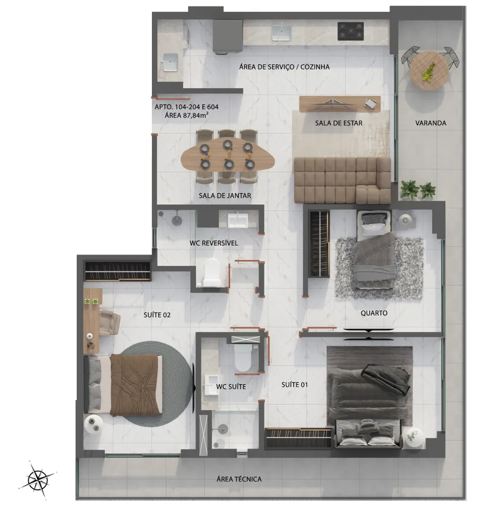 Apartamento, 1 quarto, 52 m² - Foto 12