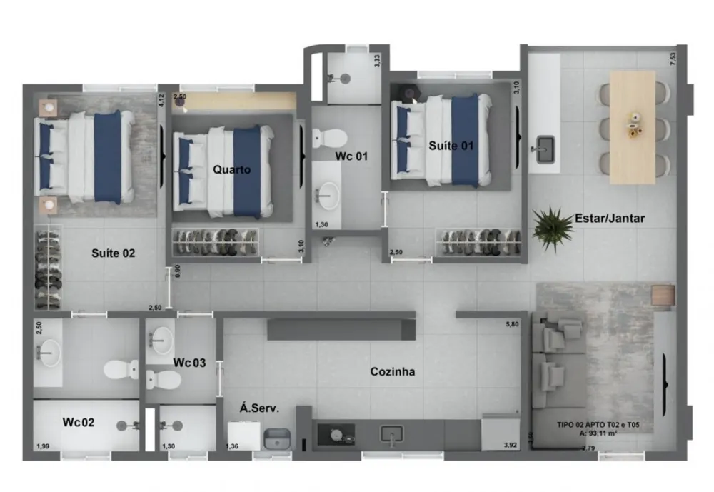 Apartamento, 3 quartos, 120 m² - Foto 12