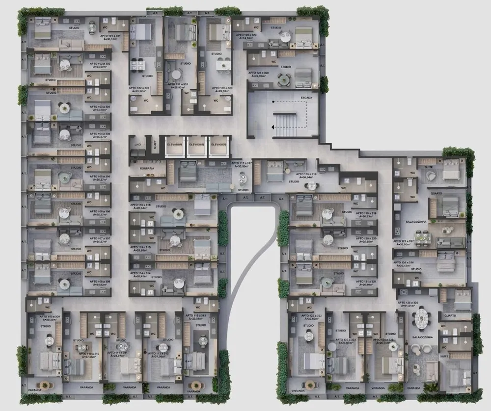 Apartamento, 1 quarto, 30 m² - Foto 3