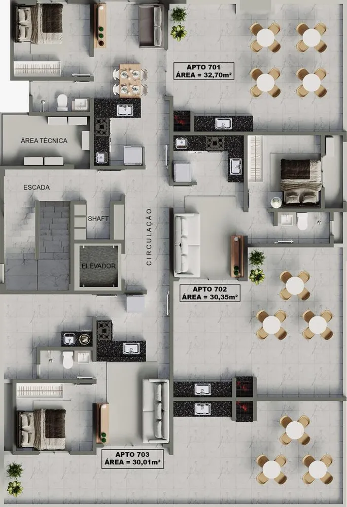Apartamento, 2 quartos, 54 m² - Foto 7