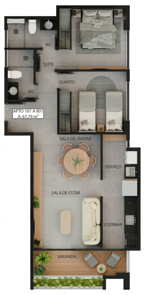 Apartamento, 2 quartos, 58 m² - Foto 12