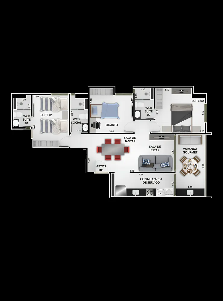 Apartamento, 3 quartos, 80 m² - Foto 12