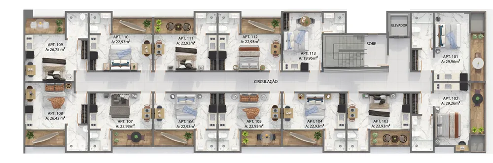 Apartamento, 1 quarto, 51 m² - Foto 9
