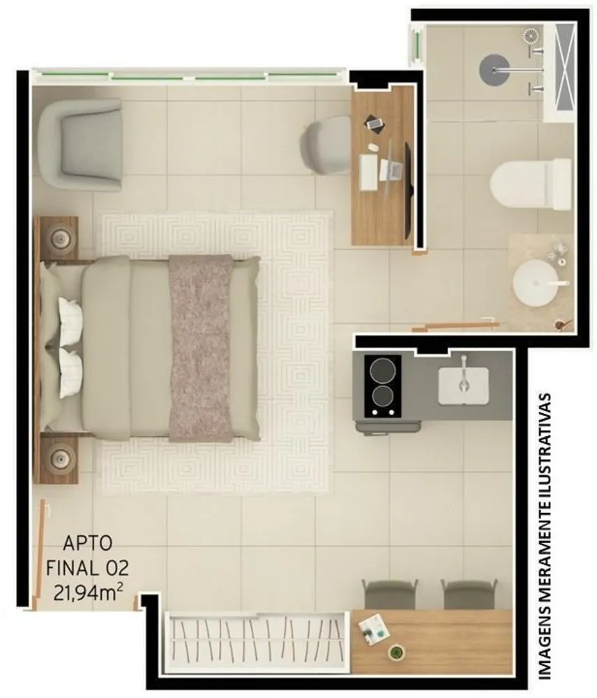 Apartamento, 1 quarto, 27 m² - Foto 6
