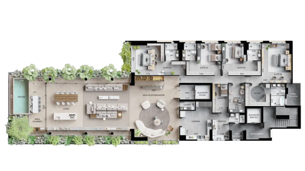 Apartamento, 4 quartos, 340 m² - Foto 12