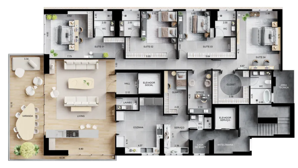 Apartamento, 4 quartos, 340 m² - Foto 11