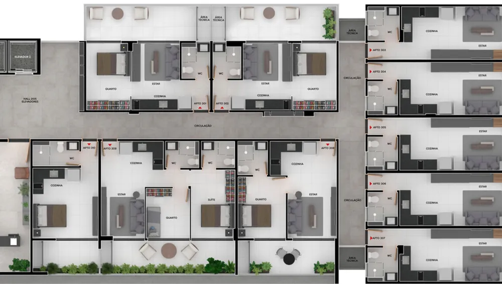 Apartamento, 1 quarto, 60 m² - Foto 1