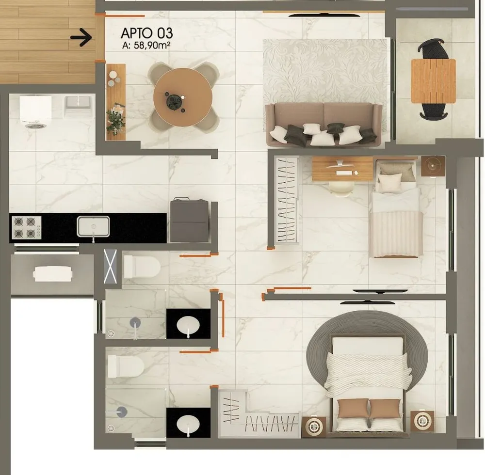 Apartamento, 2 quartos, 97 m² - Foto 12