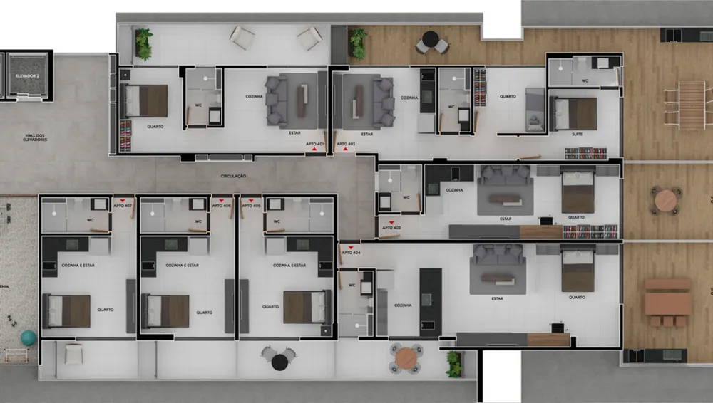 Apartamento, 1 quarto, 55 m² - Foto 12
