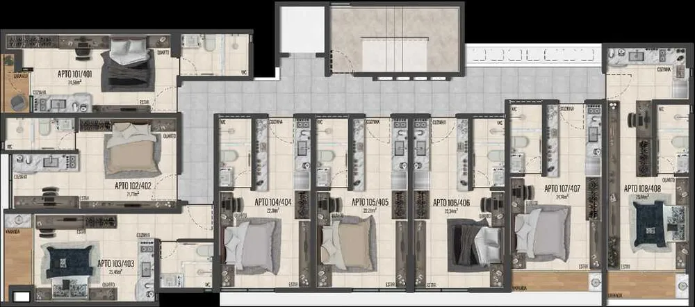 Apartamento, 1 quarto, 24 m² - Foto 8