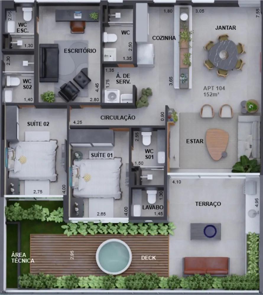 Apartamento, 2 quartos, 168 m² - Foto 10
