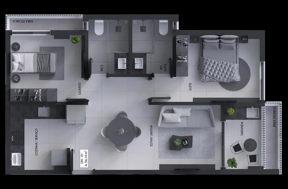 Apartamento, 2 quartos, 56 m² - Foto 12