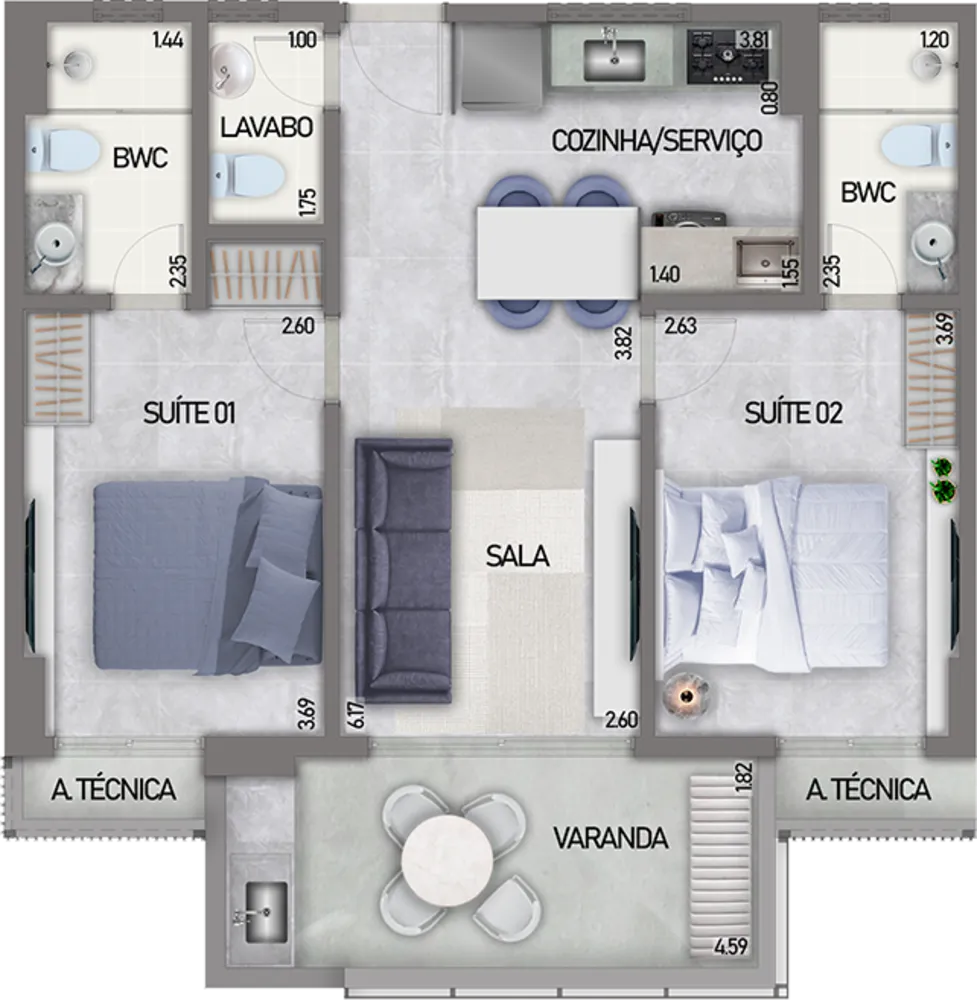 Apartamento, 2 quartos, 66 m² - Foto 12