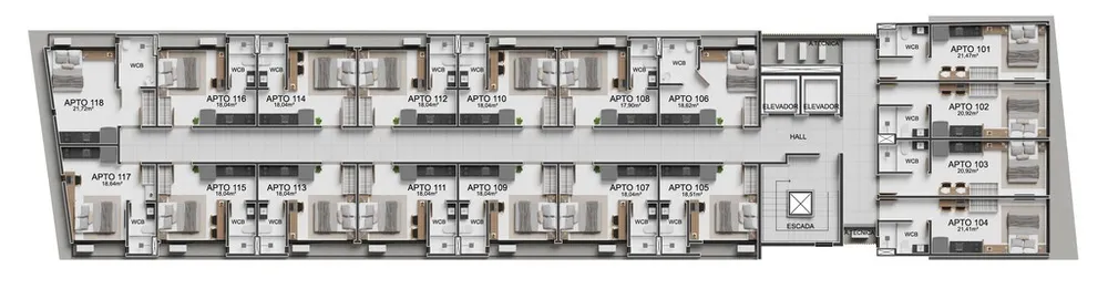 Apartamento, 1 quarto, 34 m² - Foto 12