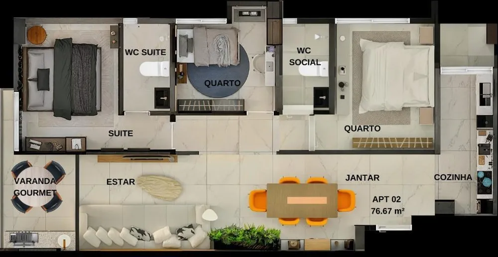Apartamento, 3 quartos, 76 m² - Foto 8