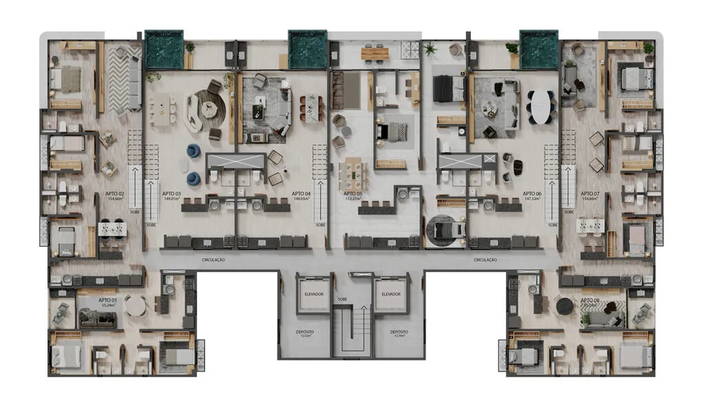 Apartamento, 2 quartos, 55 m² - Foto 2