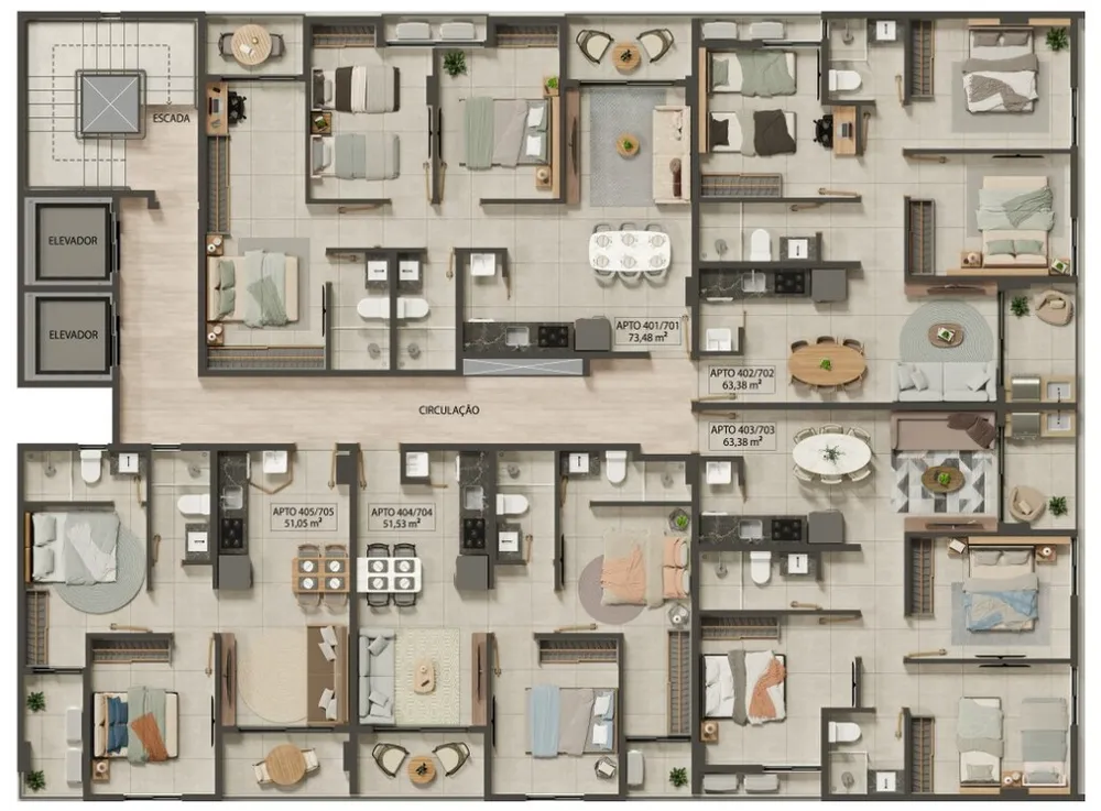 Apartamento, 3 quartos, 73 m² - Foto 10