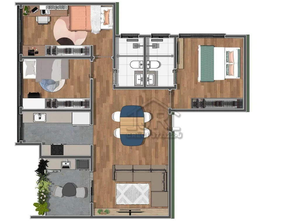 Apartamento, 3 quartos, 75 m² - Foto 2