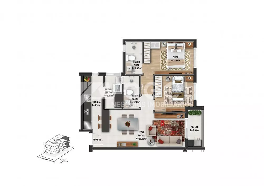 Apartamento à venda com 2 quartos, 85m² - Foto 14