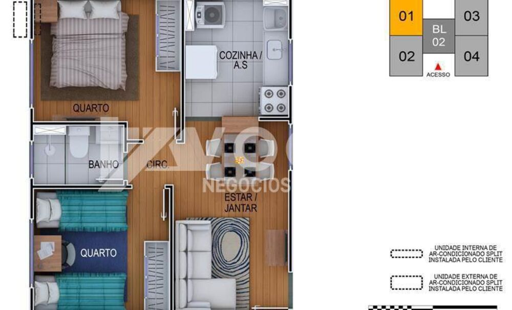 Apartamento, 2 quartos, 40 m² - Foto 15