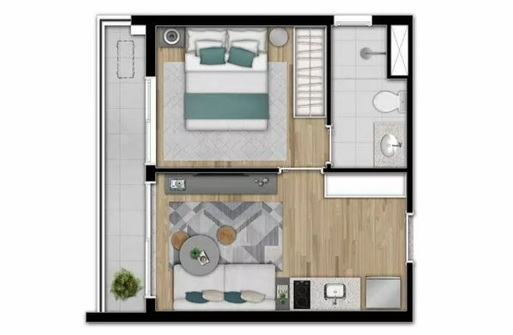 Apartamento à venda com 1 quarto, 30m² - Foto 8