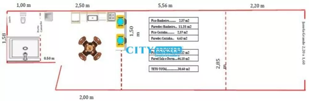 Apartamento à venda com 1 quarto, 35m² - Foto 8