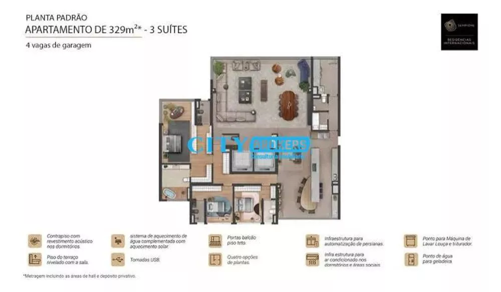 Apartamento à venda com 4 quartos, 330m² - Foto 4