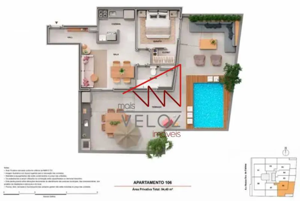 Apartamento, 1 quarto, 34 m² - Foto 12