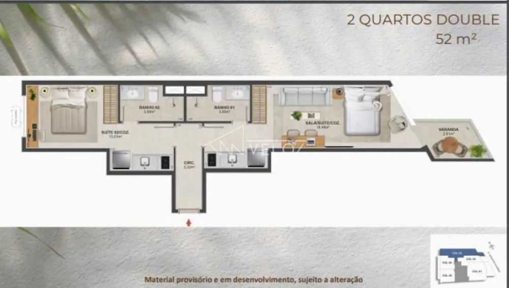 Apartamento, 2 quartos, 1 m² - Foto 23