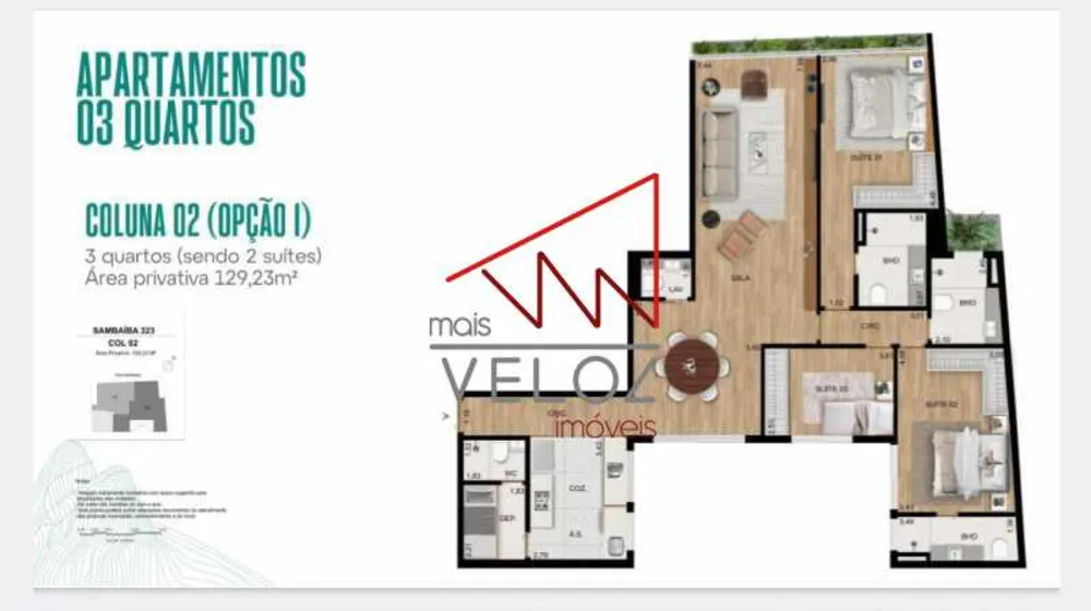 Apartamento, 3 quartos, 129 m² - Foto 3