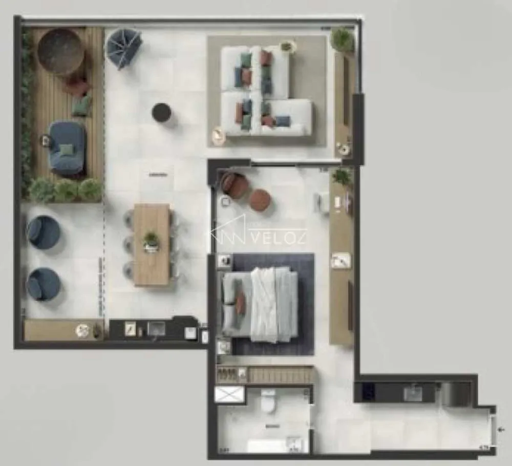 Apartamento, 1 quarto, 105 m² - Foto 4