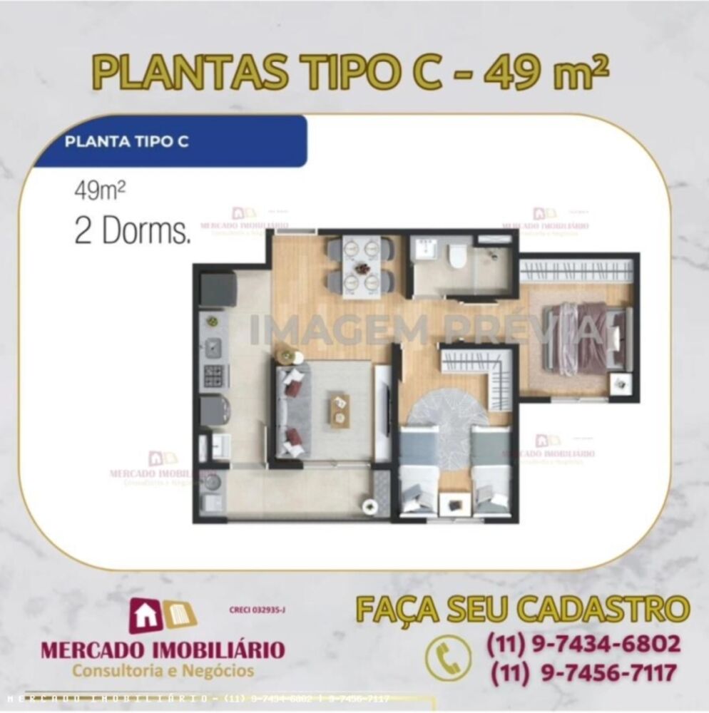 Apartamento, 2 quartos, 48 m² - Foto 4