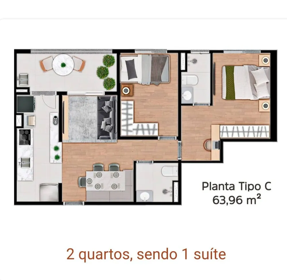 Apartamento, 2 quartos, 66 m² - Foto 13
