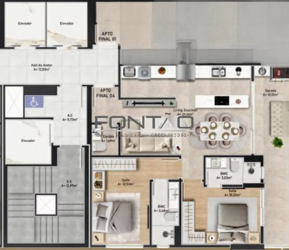 Apartamento, 2 quartos, 83 m² - Foto 2