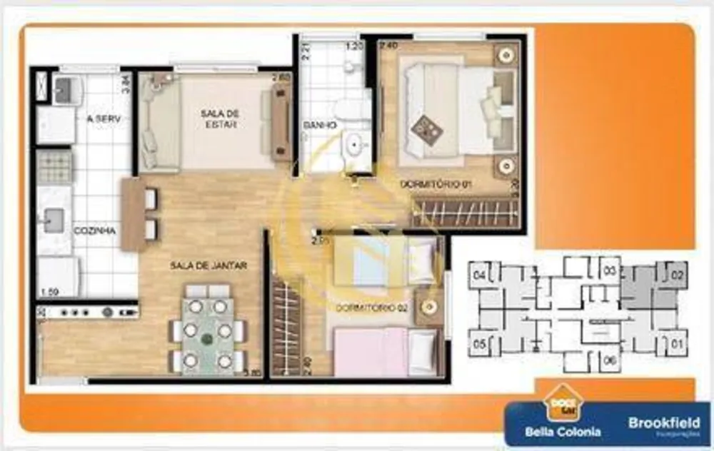 Apartamento, 2 quartos, 44 m² - Foto 8