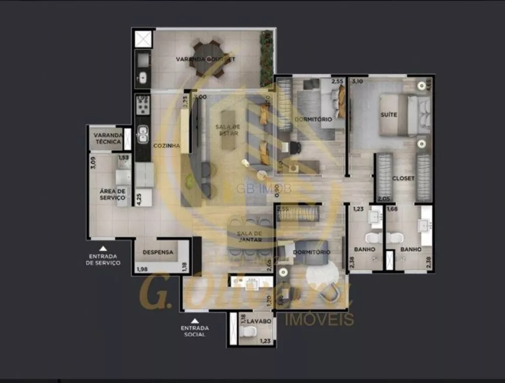 Apartamento, 3 quartos, 141 m² - Foto 3