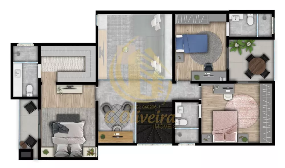 Sobrado, 3 quartos, 240 m² - Foto 1