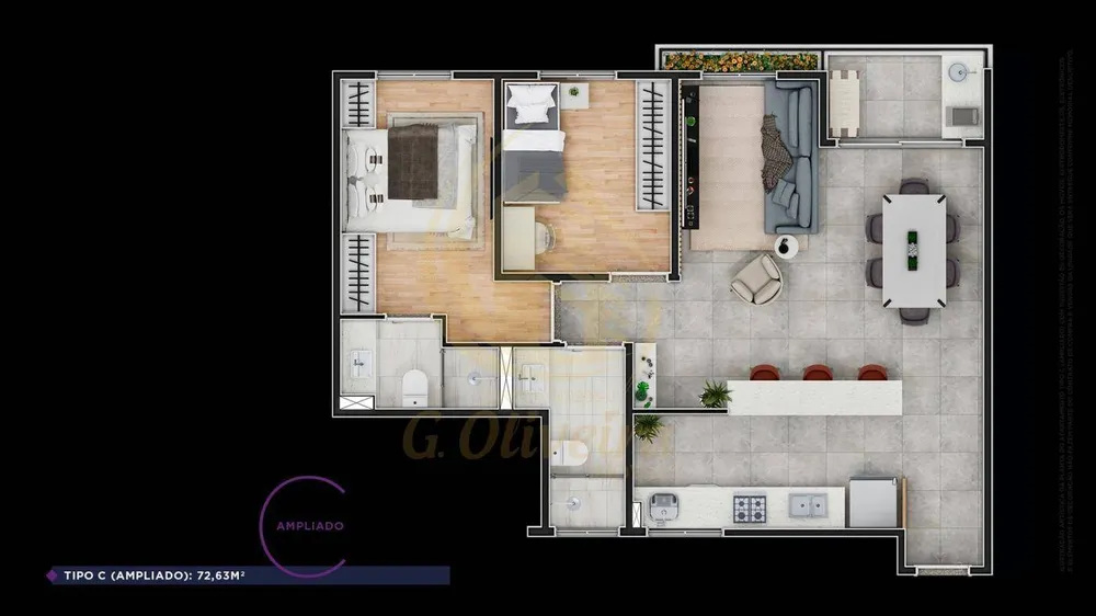 Apartamento, 2 quartos, 73 m² - Foto 12