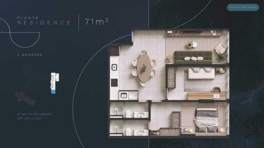 Apartamento à venda com 1 quarto, 35m² - Foto 4