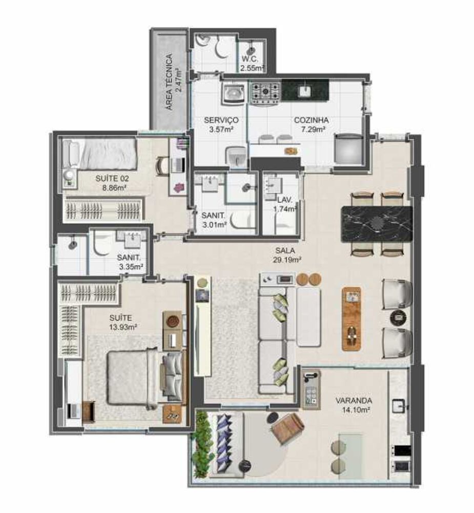 Apartamento, 3 quartos, 90 m² - Foto 6