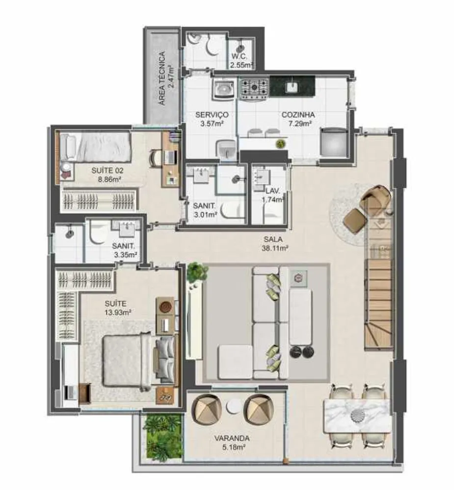 Apartamento, 3 quartos, 90 m² - Foto 16