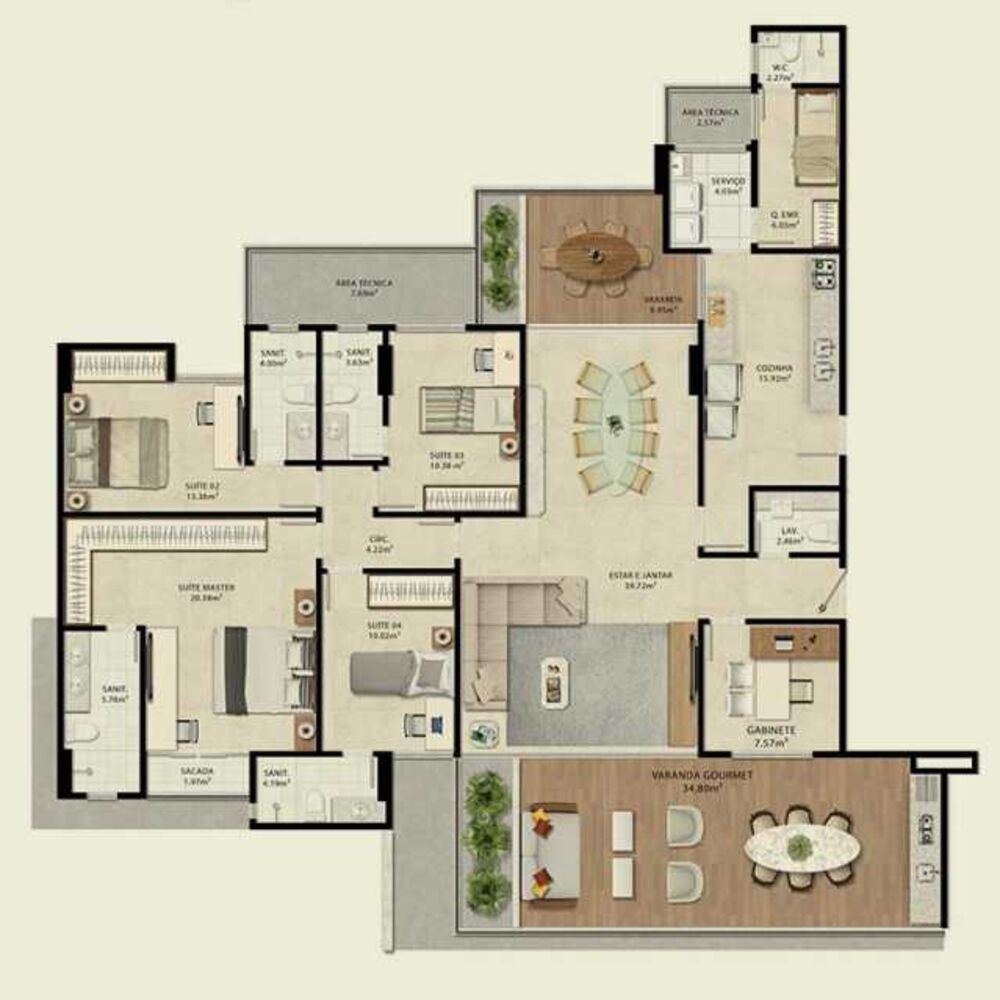 Apartamento, 4 quartos, 210 m² - Foto 4