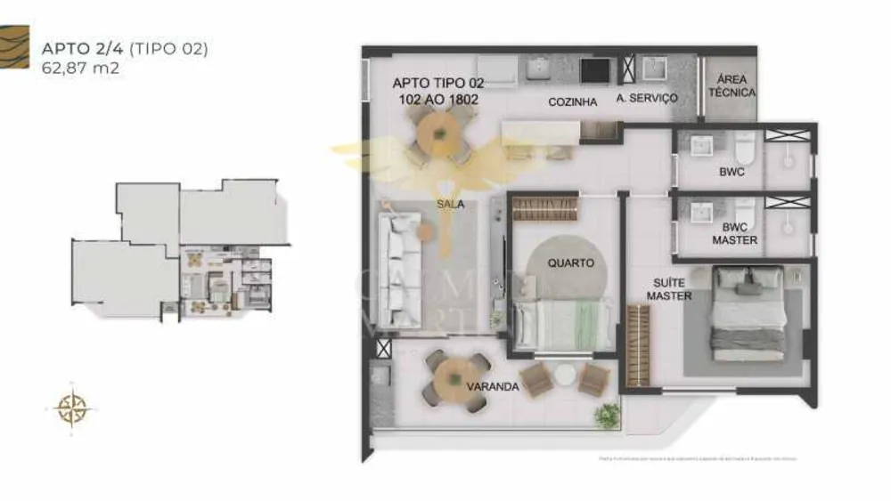 Apartamento, 2 quartos, 62 m² - Foto 9