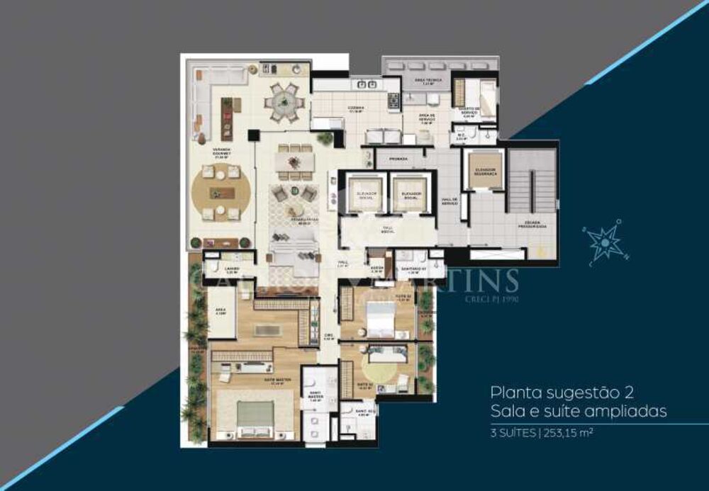 Apartamento à venda com 4 quartos, 253m² - Foto 7