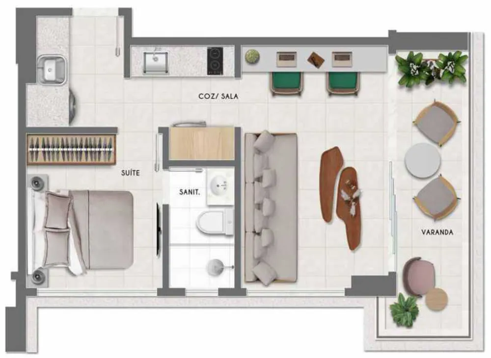 Apartamento, 1 quarto, 36 m² - Foto 15