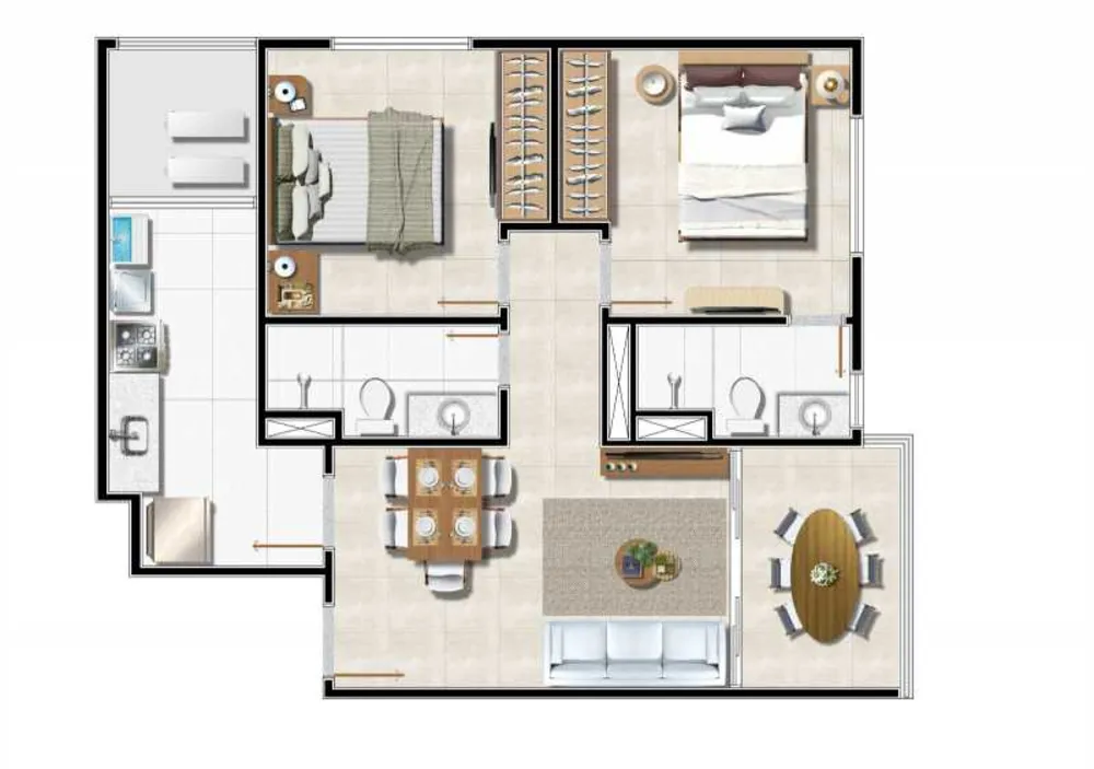 Apartamento, 2 quartos, 56 m² - Foto 10